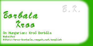 borbala kroo business card